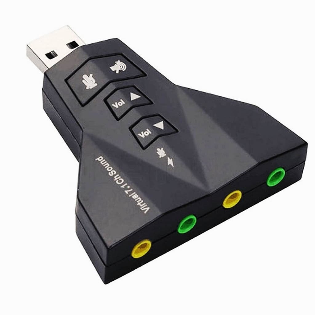 Placa De Som Externo Duplo 7.1 Usb 2.0 3.0