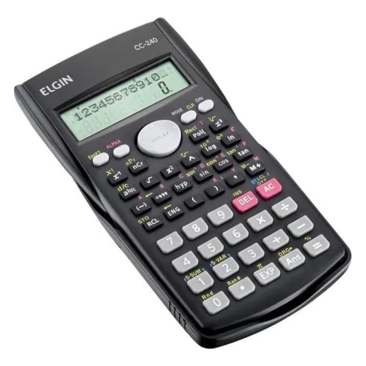 Calculadora Cientifica 240 Funções Cc240 Elgin Preta