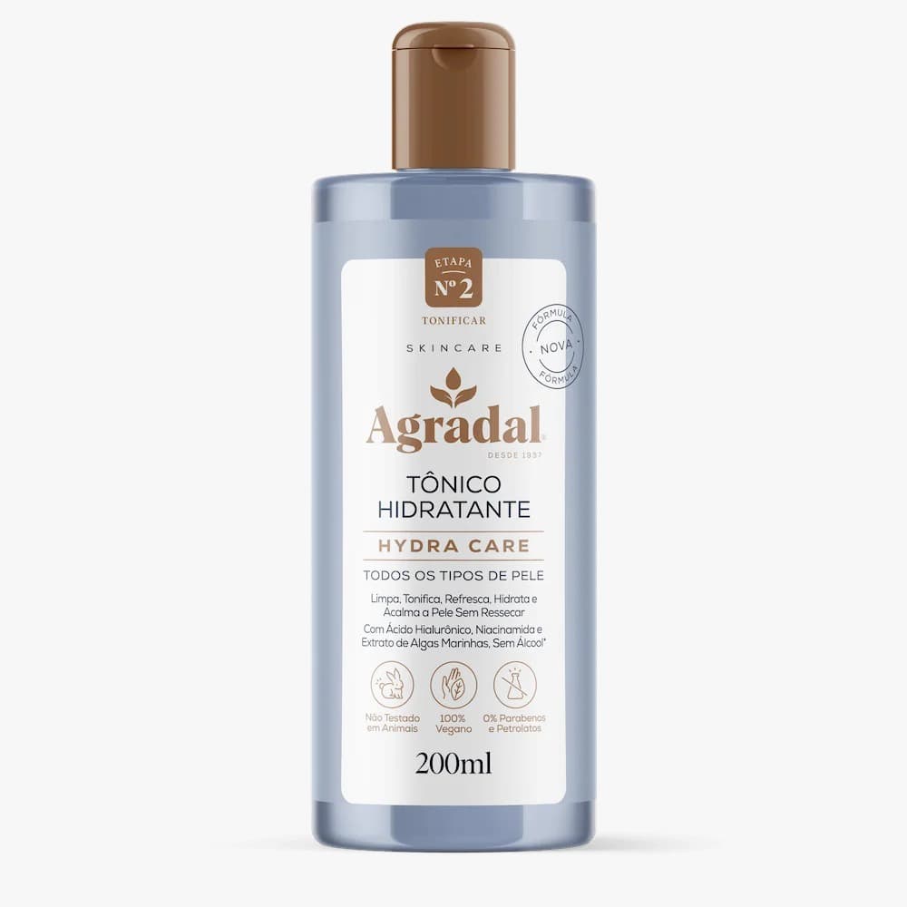 TÔNICO HIDRATANTE- HYDRA CARE- AGRADAL- 200ml