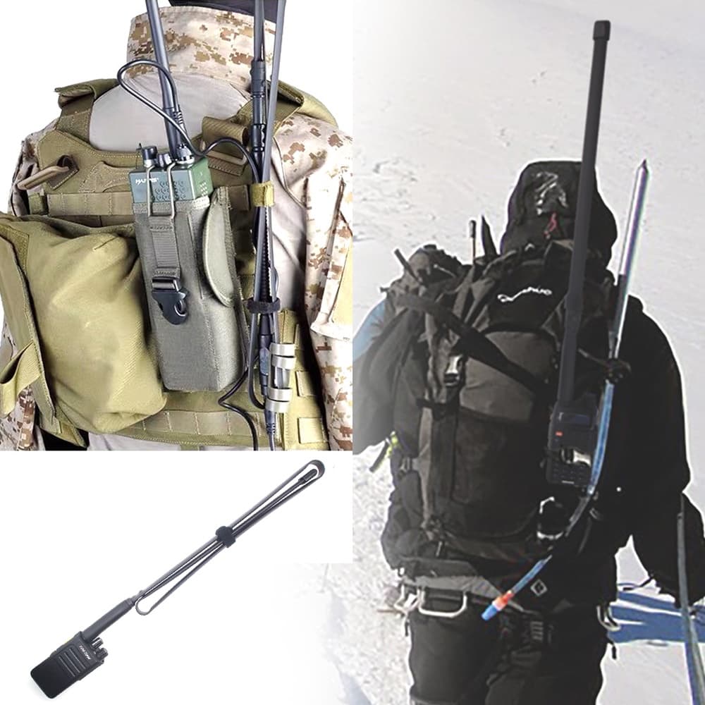 Para Rádio Baofeng UV-5R-82 UV5R Dobrável CS Antena Tática SMA Fêmea Banda Dupla VHF UHF 144/430Mhz