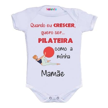 Body Bebê Menina Pilateira Como Mamãe