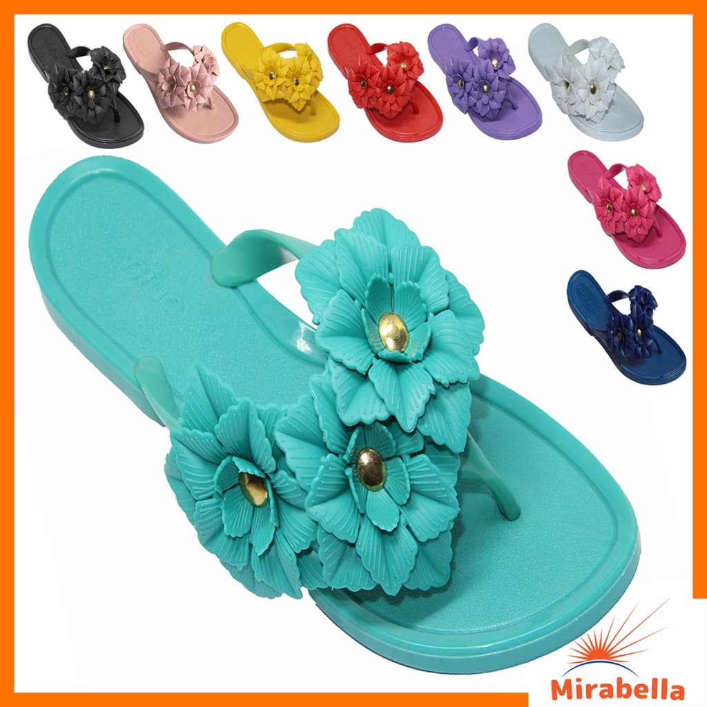 Chinelo Infantil Feminino Sandálias e Rasteirinhas Flores Mirabella