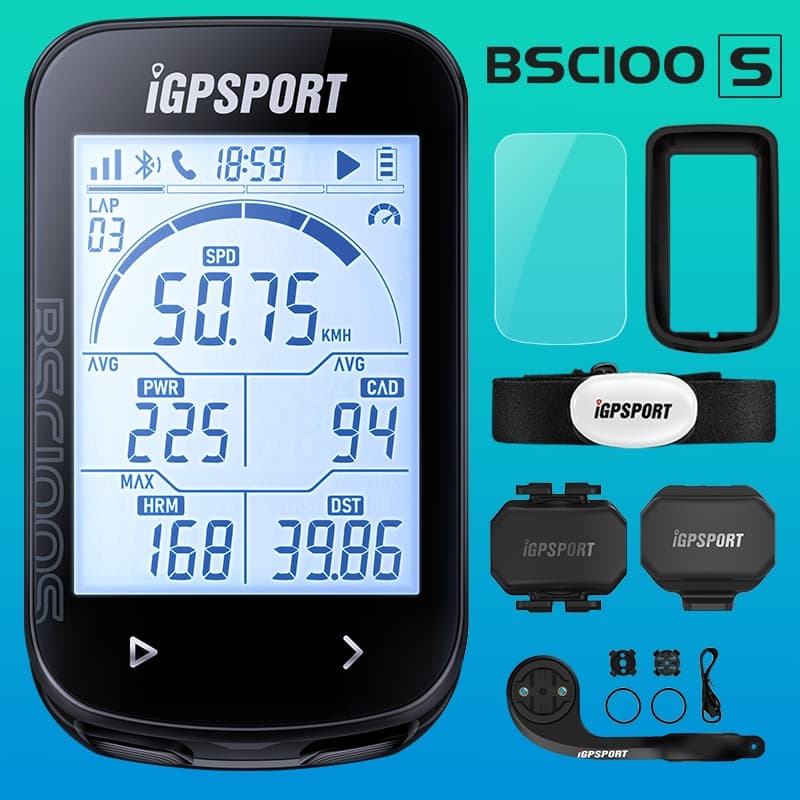 iGPSPORT BSC100S GPS Odômetro Ciclismo Bicicleta Computador Sensores Cycl Velocímetro 2,6'Tela Grande