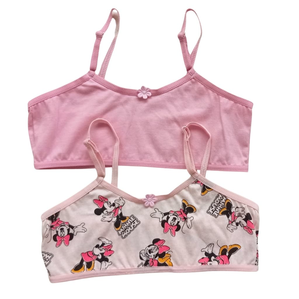 Kit 02 Top Sutiã infantil menina moça juvenil algodão colegial sem bojo