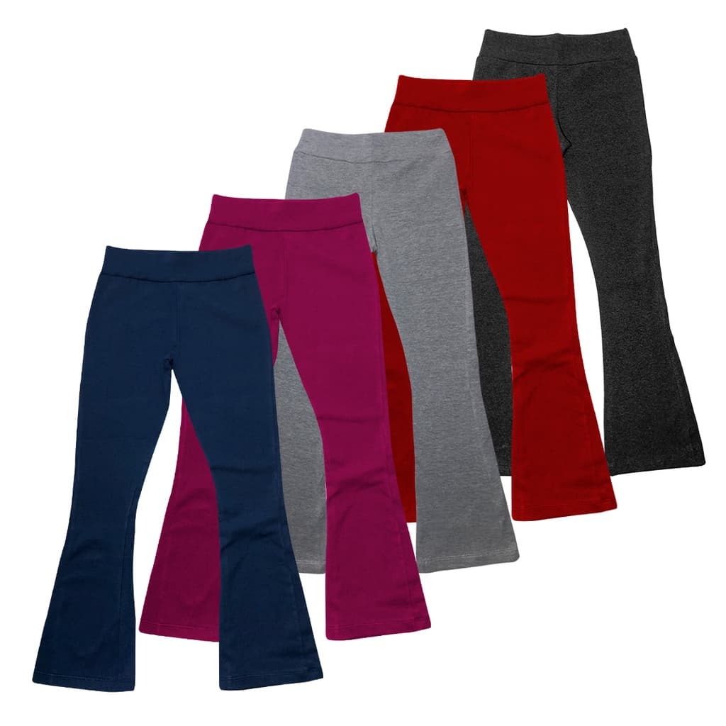 Calça Legging  flare Infantil 1 ao 14 em Cotton para Meninas - Leg flare Lisa