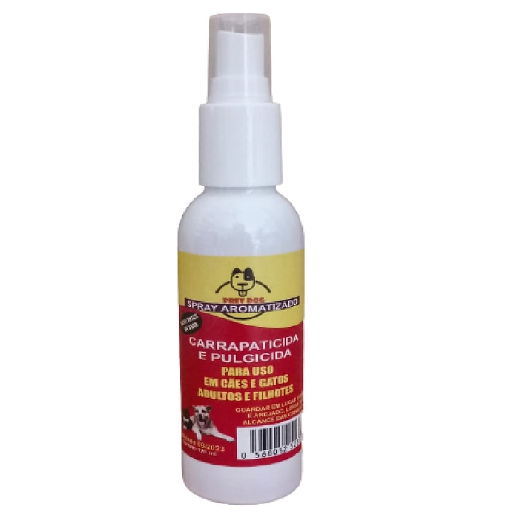Remédio Para Pulgas e Carrapatos Pet Para Gato Cachorro Spray Aromatizado Prev Dog 120ml