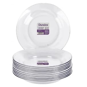 Conjunto 6 Pratos Duralex Astral Fundo Transparente - Resistente