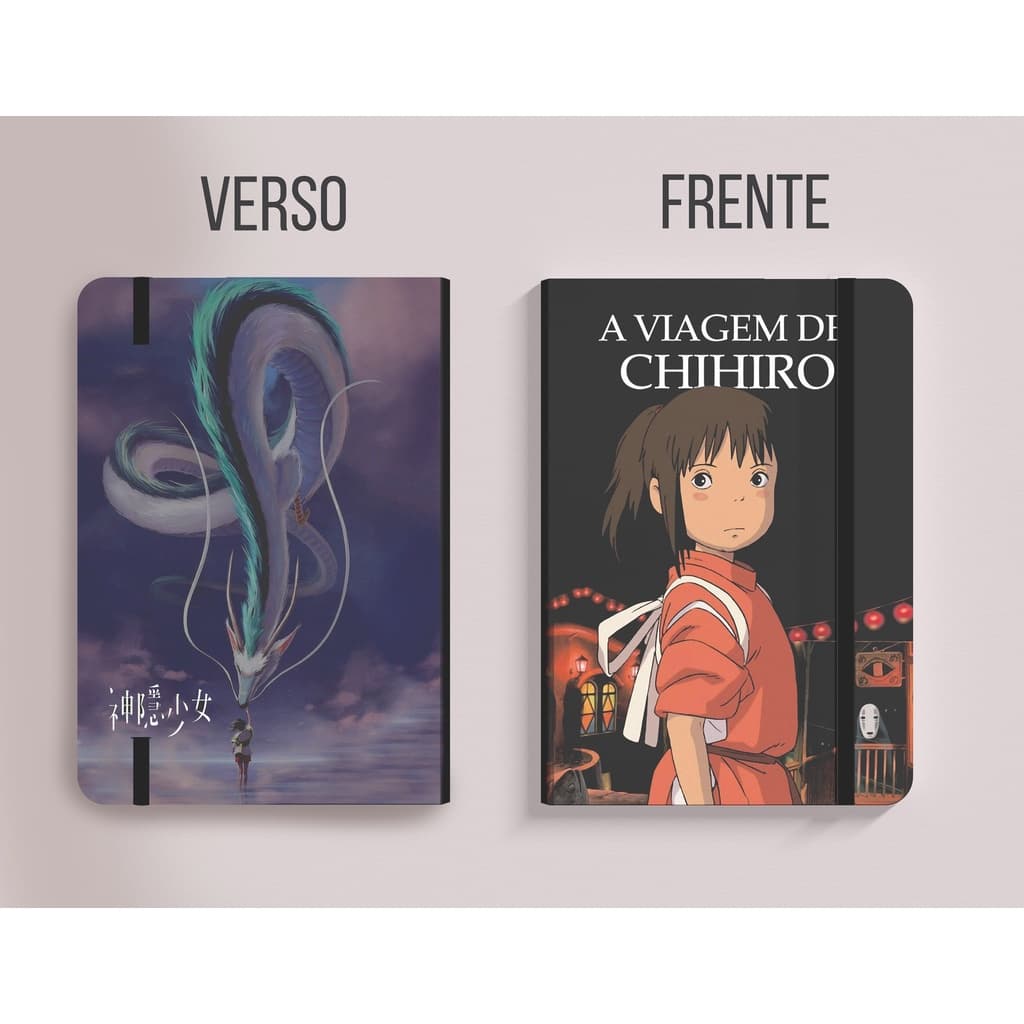 Caderno Sketchbook capa dura caderno de desenho A VIAGEM DE CHIHIRO A5