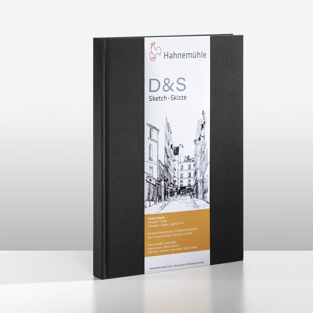 SKETCH BOOK HAHNEMUHLE D&S A6 140g/m2 PRETO 62 FOLHAS