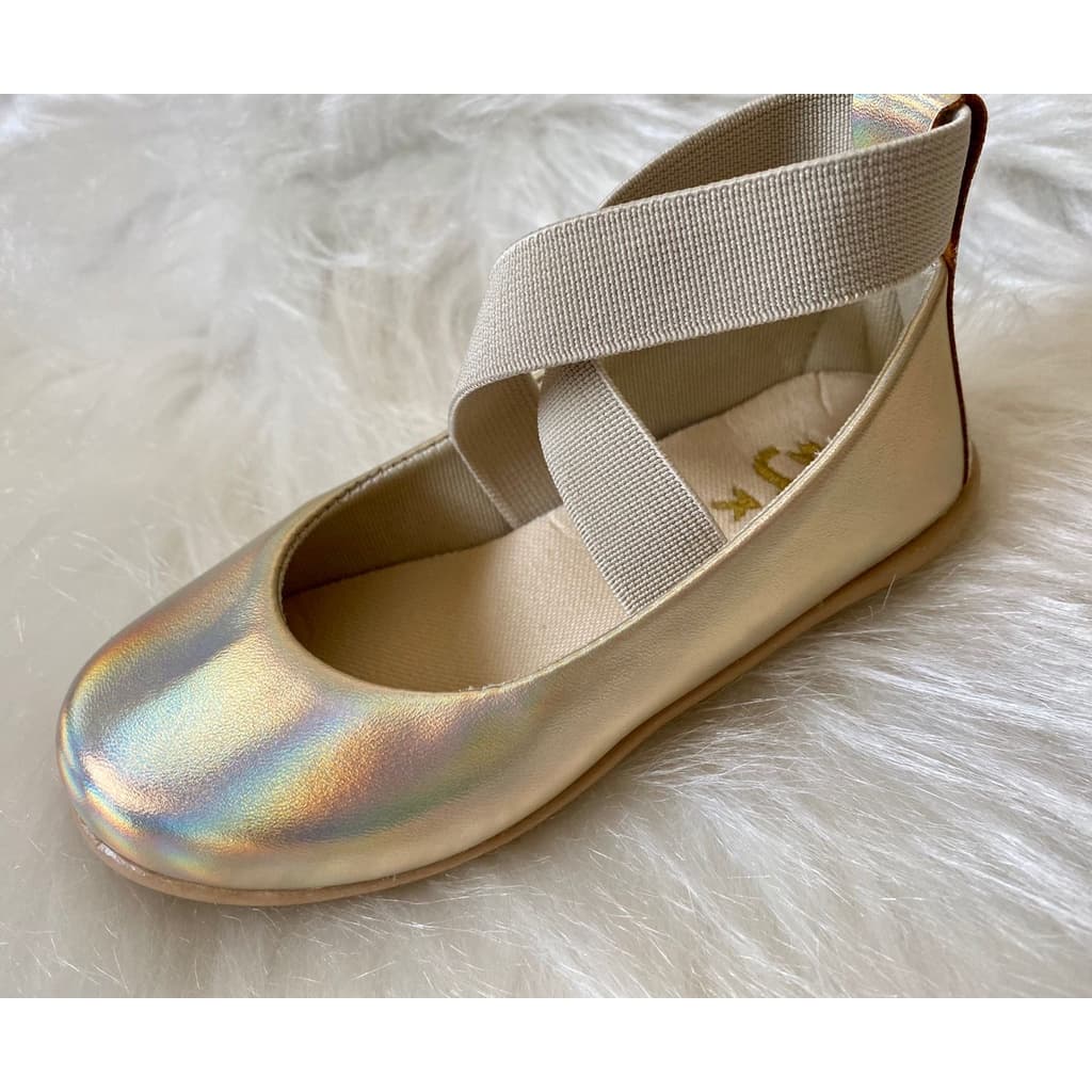 Sapatilha Infantil Dourada Lacinho ou Bailarina