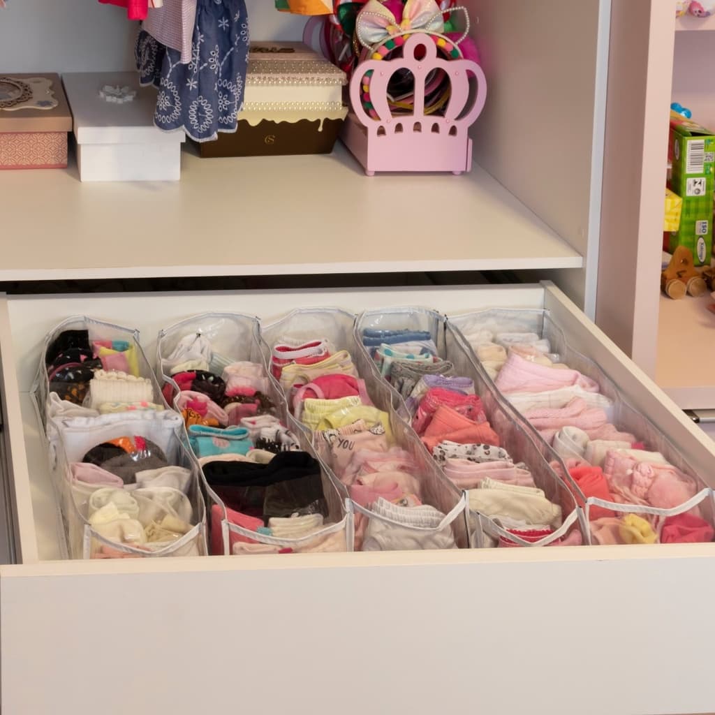 Kit 12 Colmeias Organizadora De Roupa Guarda Roupas Transparente Tamanho P