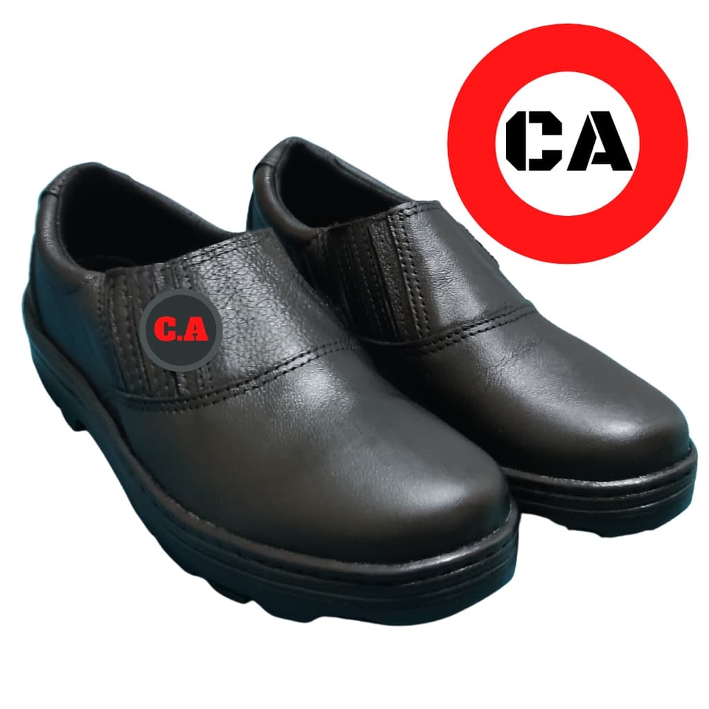 SAPATO DE SEGURANCA BICO DE PVC SOLA DE BORRACHA COM CA