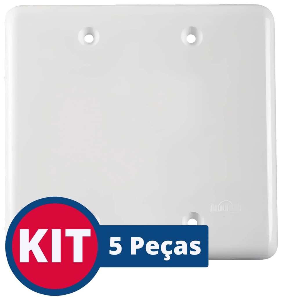 Kit 5 Placa Espelho 4x4 Cega Stylus Ilumi