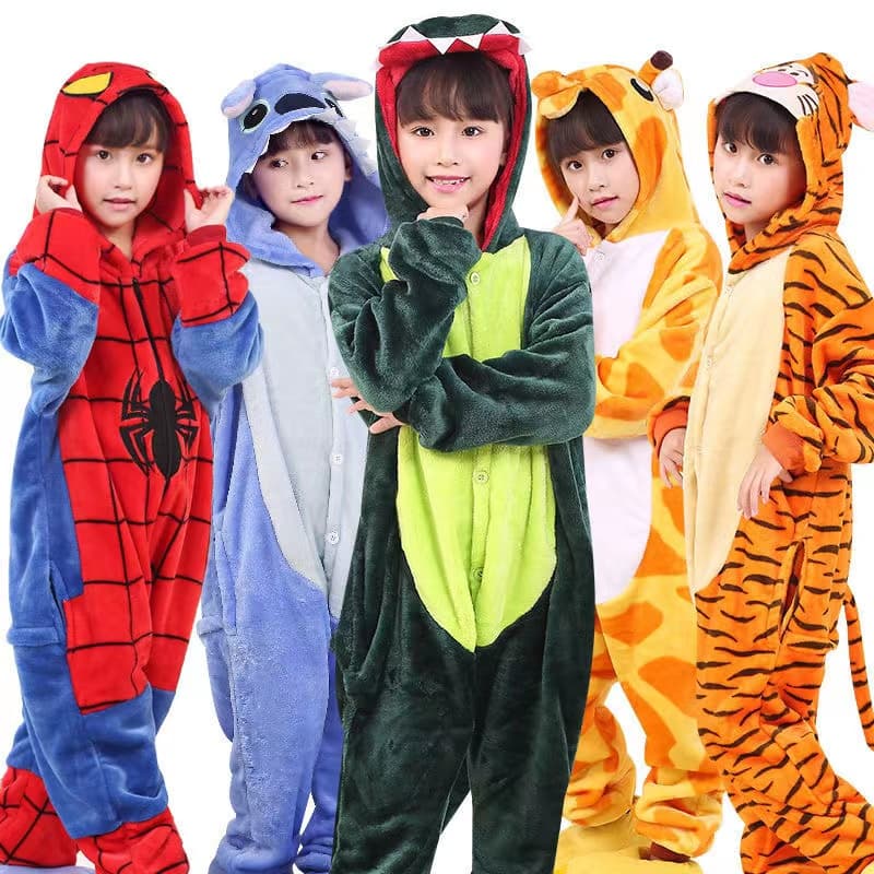 Dinossauro Ponto Spiderman Onesies Crianças Pijama Macacão Animal Meninos Meninas Cosplay Traje Do Bebê