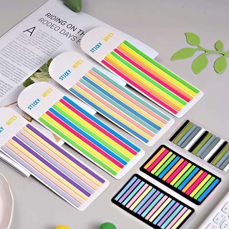 160Pcs Adesivos Coloridos Transparentes Índice Florescentes Bandeiras Nota Adesiva Papelaria Presentes Material Escolar