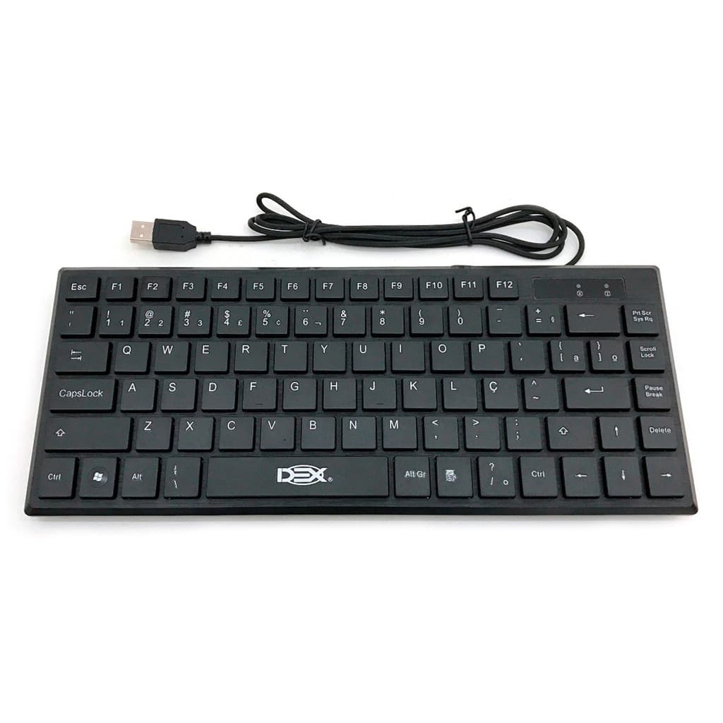 Mini Teclado Usb Super Slim Tipo Chocolate Comp Abnt2