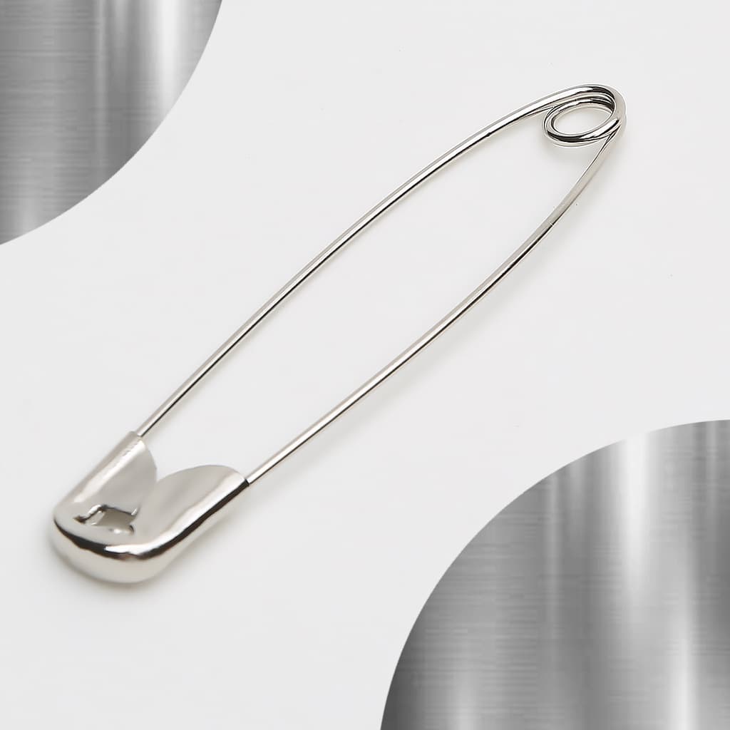 Alfinete de Segurança Prata 02 - Pacote com 100 Unidades