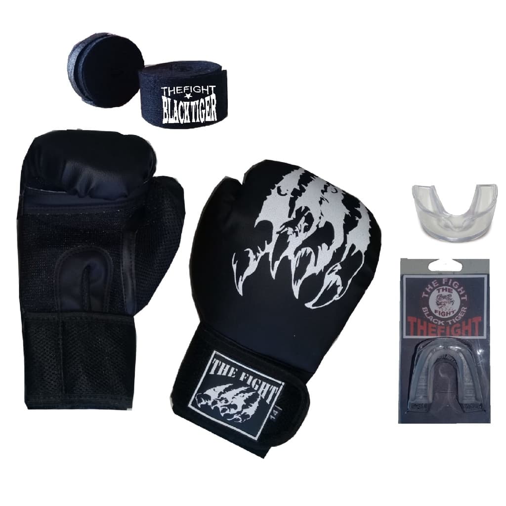 Luva Boxe Muay Thai +Bandagem+Bucal