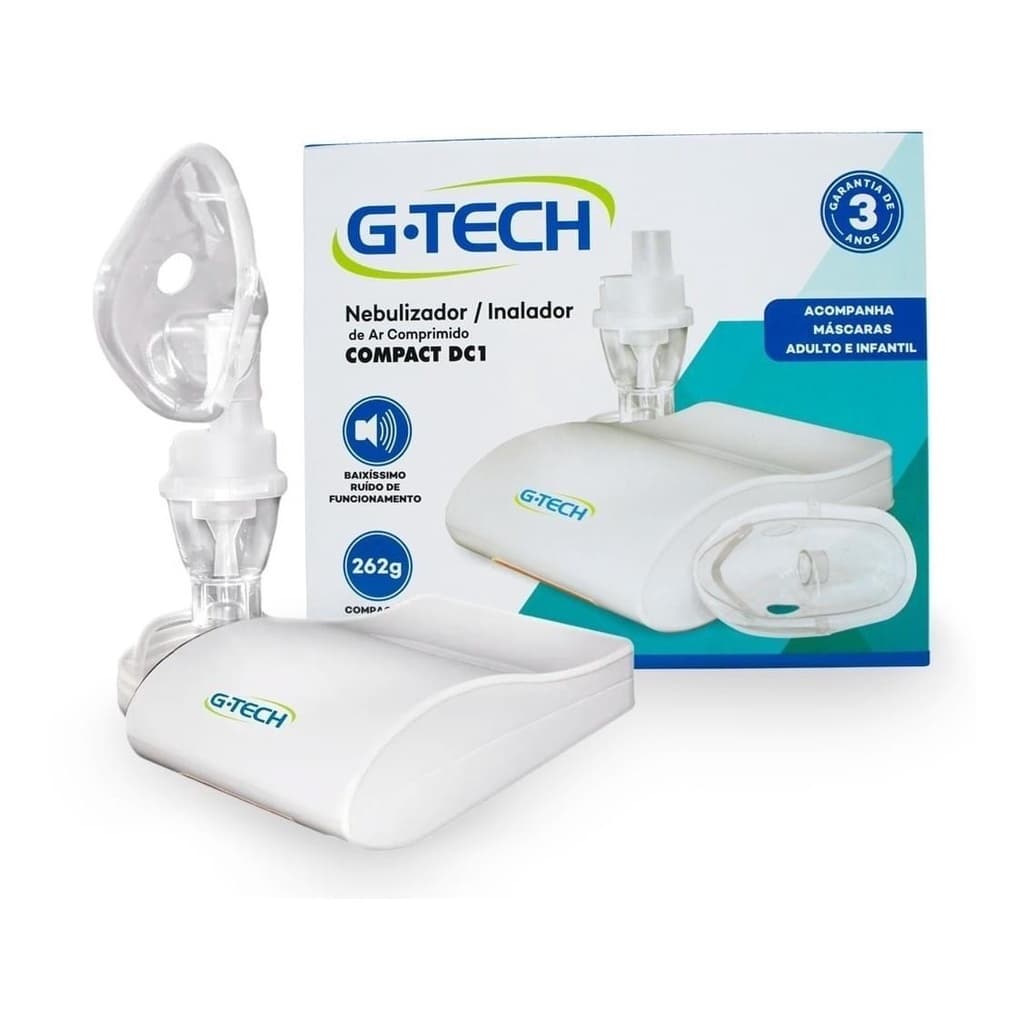 Nebulizador G-Tech Modelo Compact Dc1 ou Nebulizador G-Tech Modelo Compact Dc2