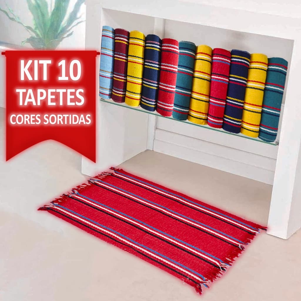 Kit 10 Tapete De Banheiro Tapetes Atoalhados Para Casa Jogo Tapete De Piso Varias Cores Kit 10 Unidades