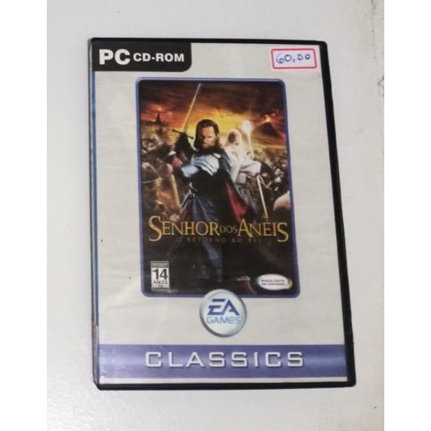 Jogo Original Senhor dia Anéis PC mídia física