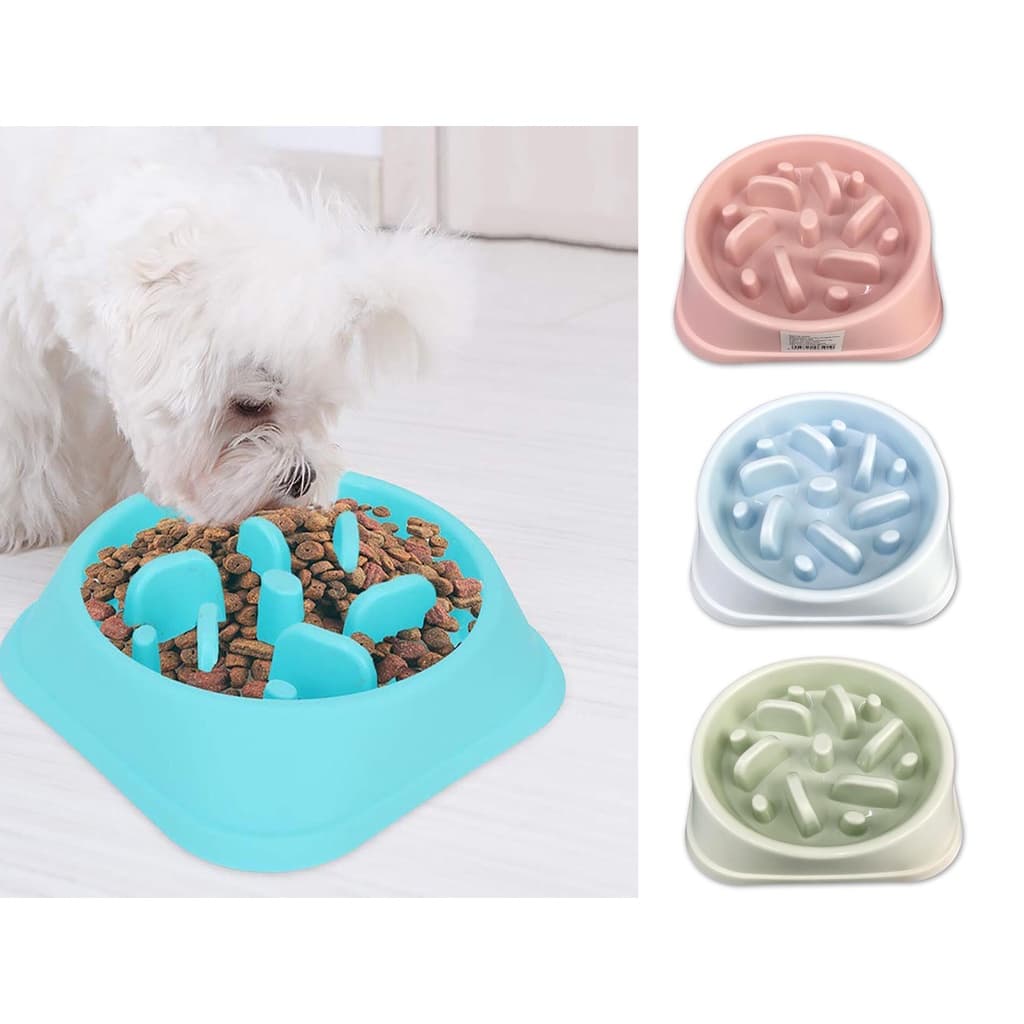 Comedouro Lento Educativo Interativo Linha Premium Cachorro Gato Pet Antiderrapante Alta Qualidade LR-0064 G ou LR-0065 M