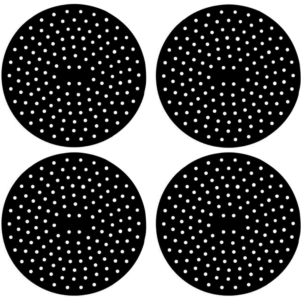 Almofada Silicone Protetora Para Fogão de Indução Descanso Kit 4 Peças Preto