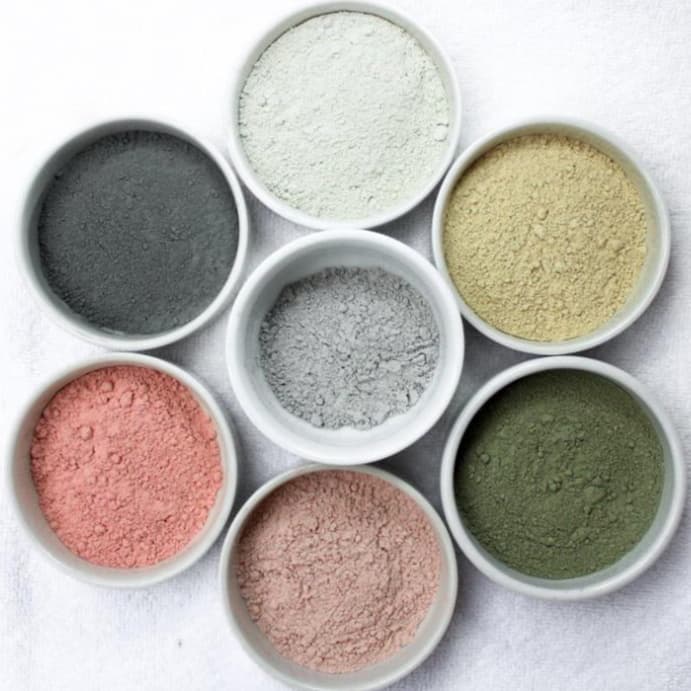 Argila para máscara fácial 1Kg - In Natura 9 cores