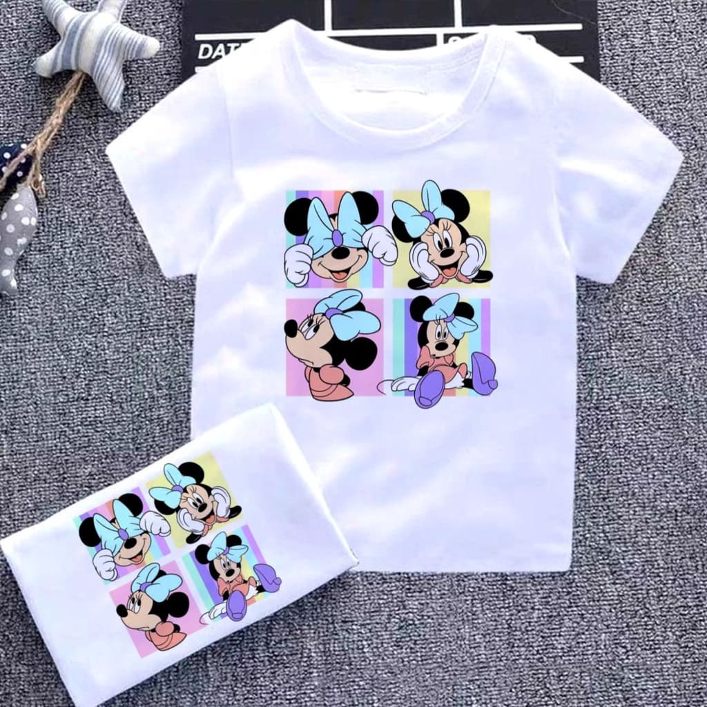 Camiseta T-shirt Blusa INFANTIL QUADRO C/4 MINNIE
