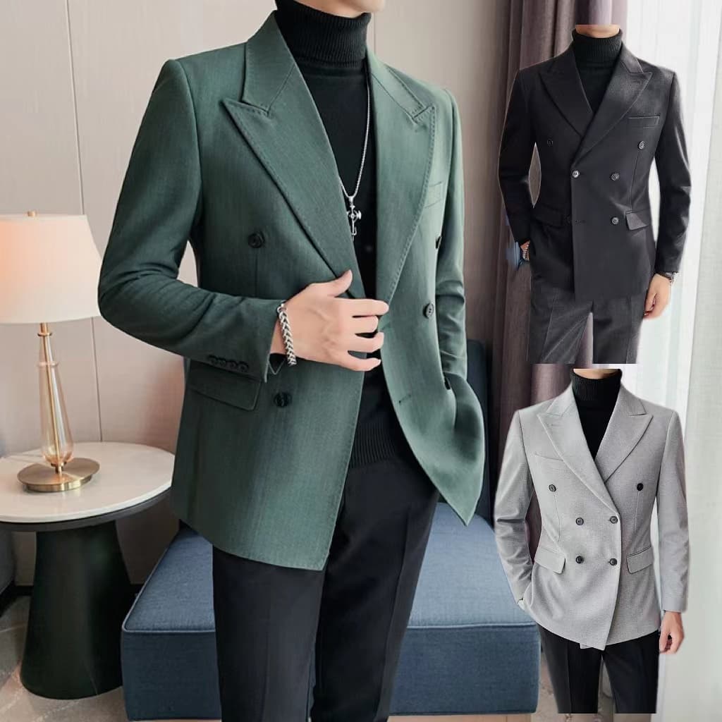 Fato De Para Homens Versão Coreana De Pequeno Casual X0308