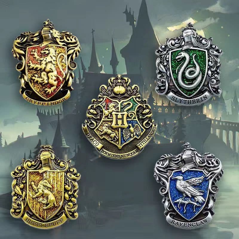 Harry Magic Broche Periférico De Alfinete Hogwarts Gryffindor Slytherin Broches De Metal Crachá Jóias De Lapela