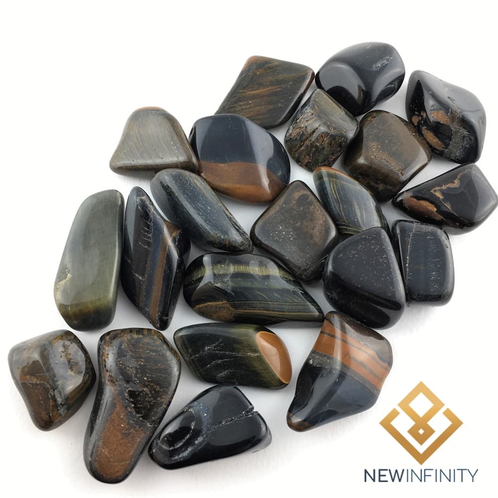 Pedra Olho de Falcão Rolado Cristal Natural 2cm Cura energética e Espiritual