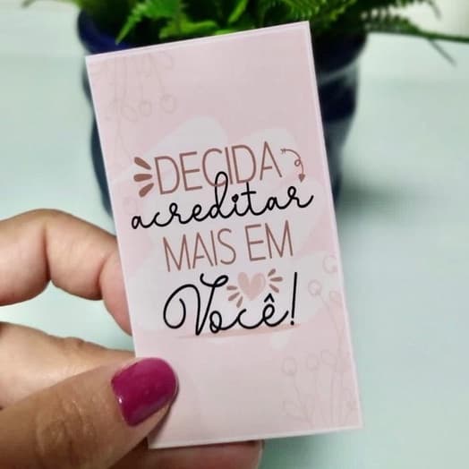 30 un Cartões motivacionais | Decida acreditar em você | Papelaria