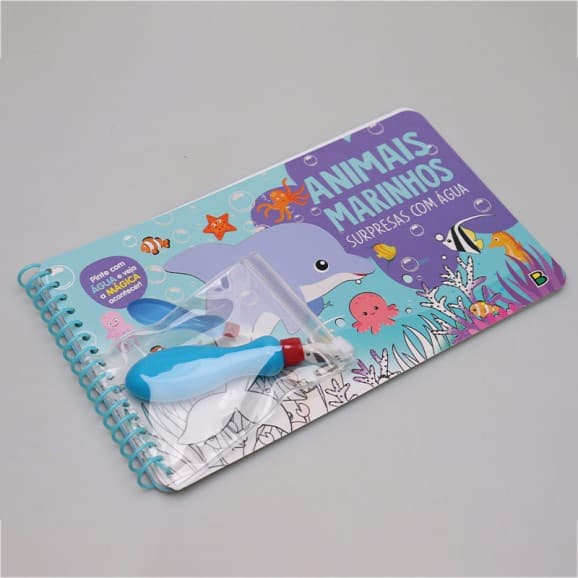 Surpresas com água: Animais Marinhos - Aquabook Pintando com Água - Todolivro Aqua book