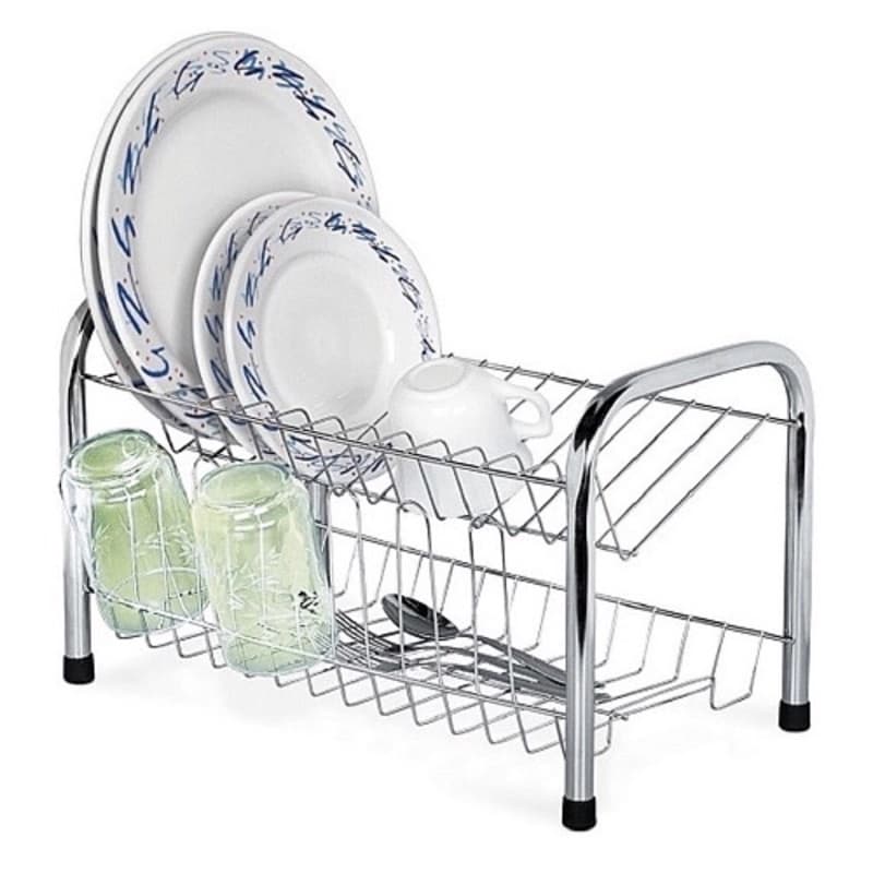 Escorredor De Pratos E Louça 2 Andares 11 Pratos 6 Copos