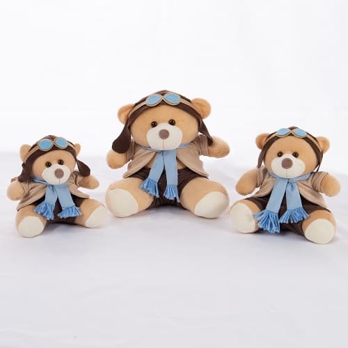 Trio de Ursinho de Pelúcia Para Nicho Modelo Menino Menina