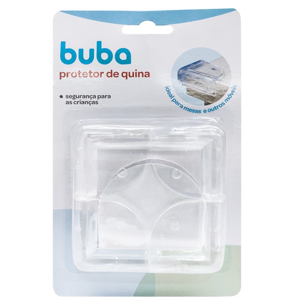 Protetor De Quina Silicone Quadrado 4 Unidades 12722 - Buba