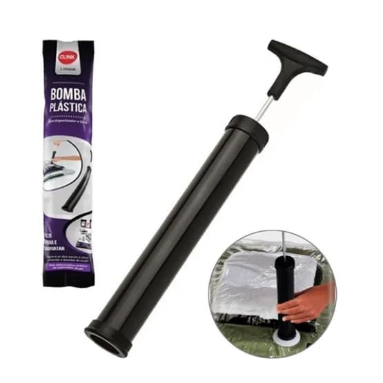 Bomba Plástica Para Organização a Vácuo Fácil de Guardar