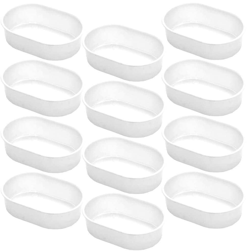 Banheira Para  Pássaros Pequeno KIT Com 12 Unidades Oval Leitosa