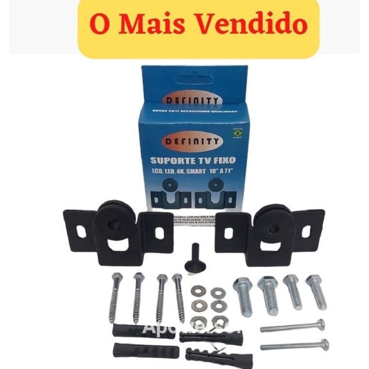 Suporte Fixo Tv Led Smart Lcd plasma 4k 10 a 71 todas as tvs universal