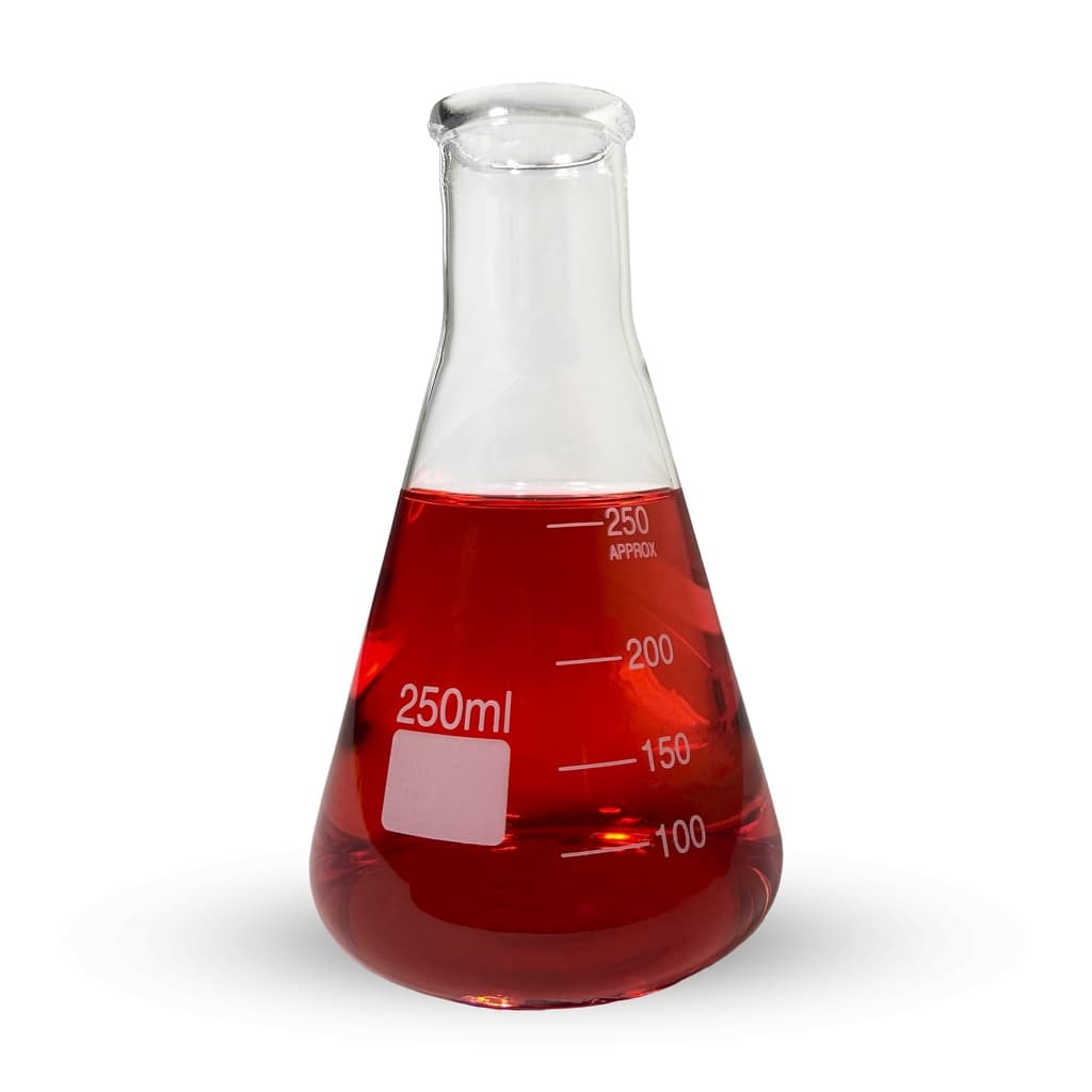 Erlenmeyer De Vidro Boca Estreita Graduado 250ml