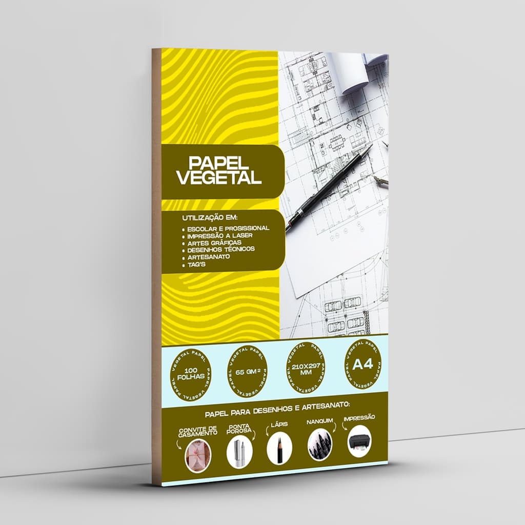 Papel Vegetal A4 65 grs - 100 Folhas