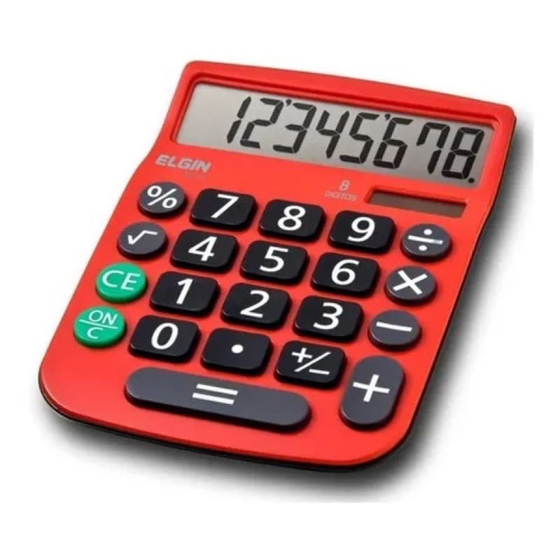 Calculadora De Mesa 8 Dig Mv4131 Vermelho Elgin