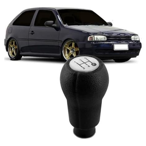 Manopla Bola Câmbio Gol Parati Saveiro G2 Santana 1995 1996 1997 1998  Lente Prata