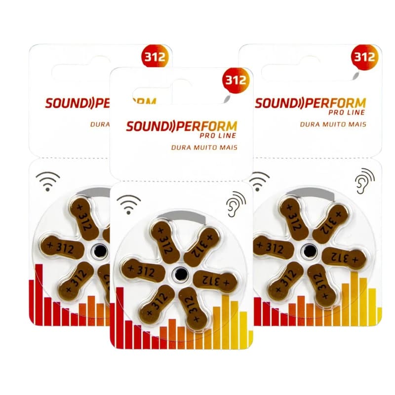 18 Pilhas Baterias 312 Pr41 Aparelho Auditivo - Sound Perform