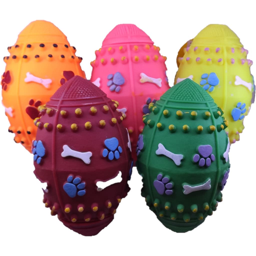 Bola de Futebol Americano P/ Cães de Médio e Grande Porte C/ Apito 20 cm.