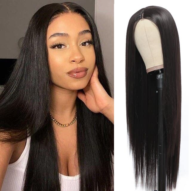 Peruca Lace Wig Lisa Sem Franja Fibra Orgânica 70cm