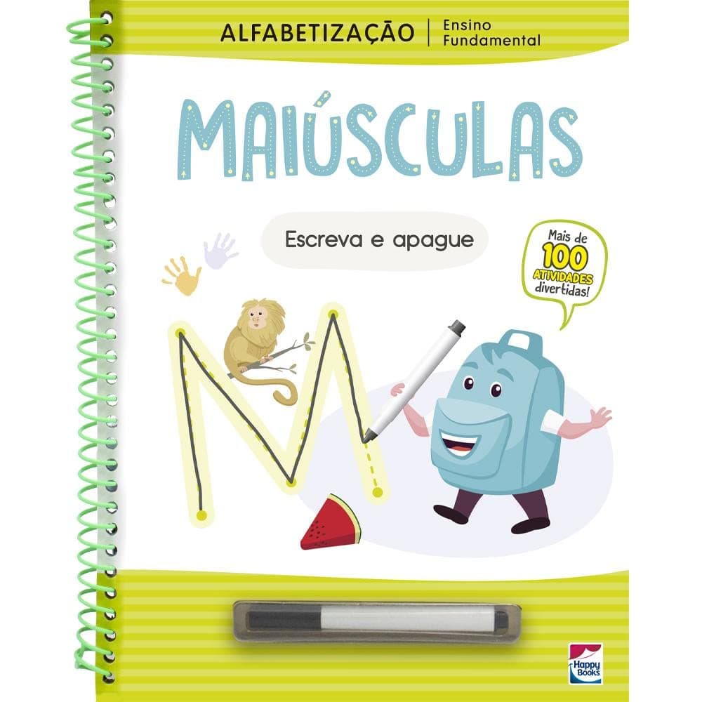 Livro Ensino Fundamental Alfabetizacao Escreva E Apague - Maiuscula