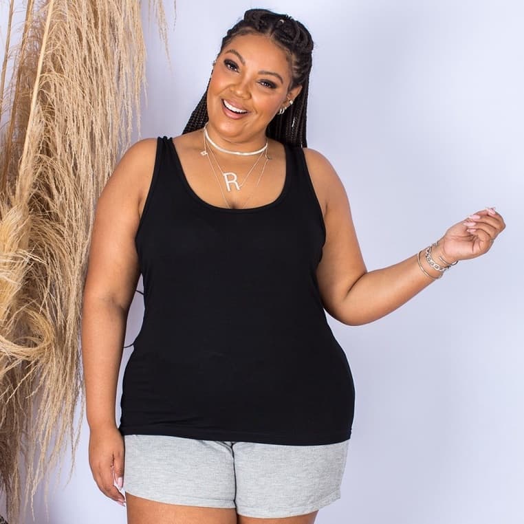 Regata Feminina Básica Plus Size