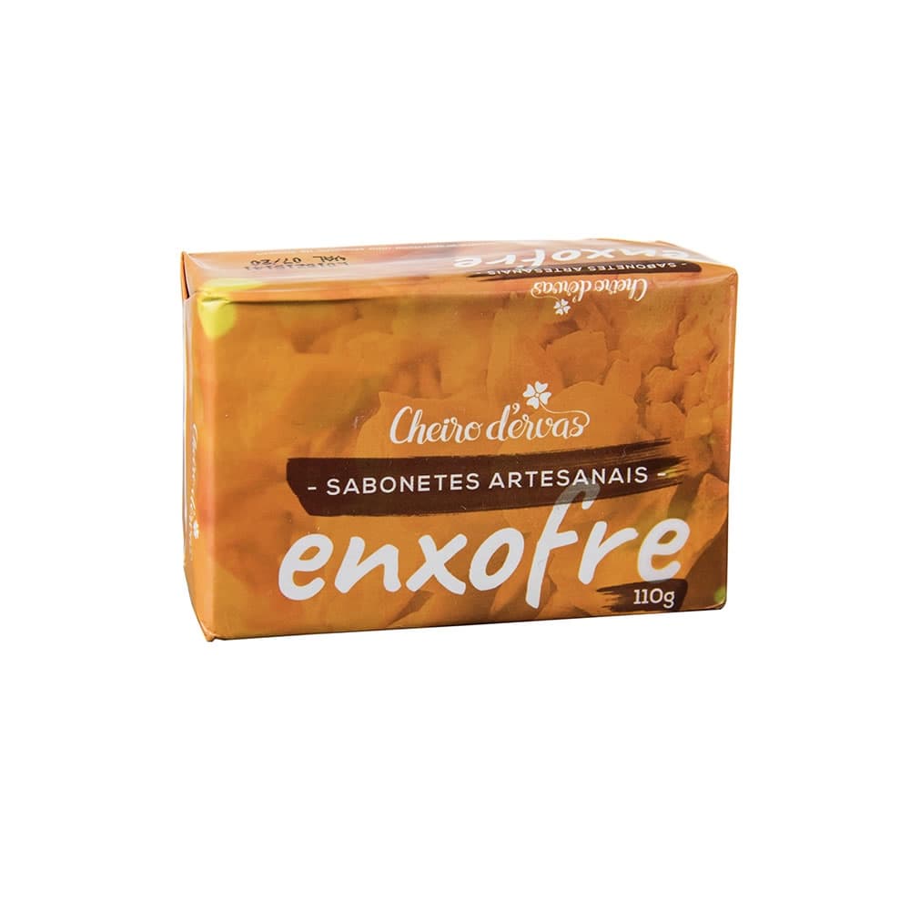 Sabonete Artesanal de Enxofre 110g - Cheiro D'ervas